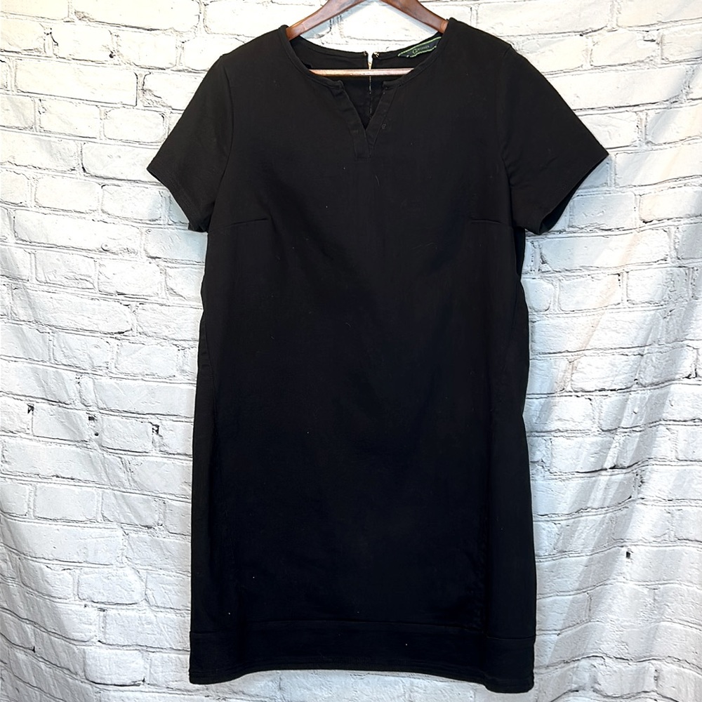 C. Wonder Black Denim Short Sleeve Dress Size 16